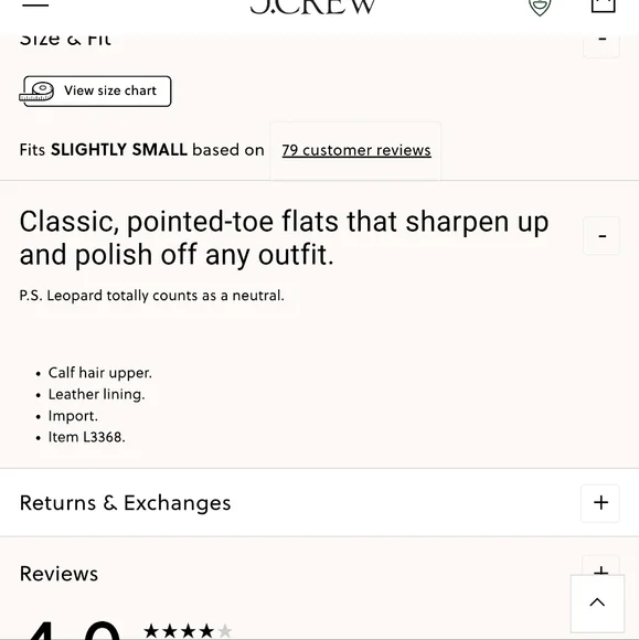 J.CREW Leopard Pointed Toe Flats, Calf Hair - Picture 10 of 10